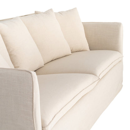SOFÁ BEIGE TEJIDO SALÓN 215 X 92 X 78 CM