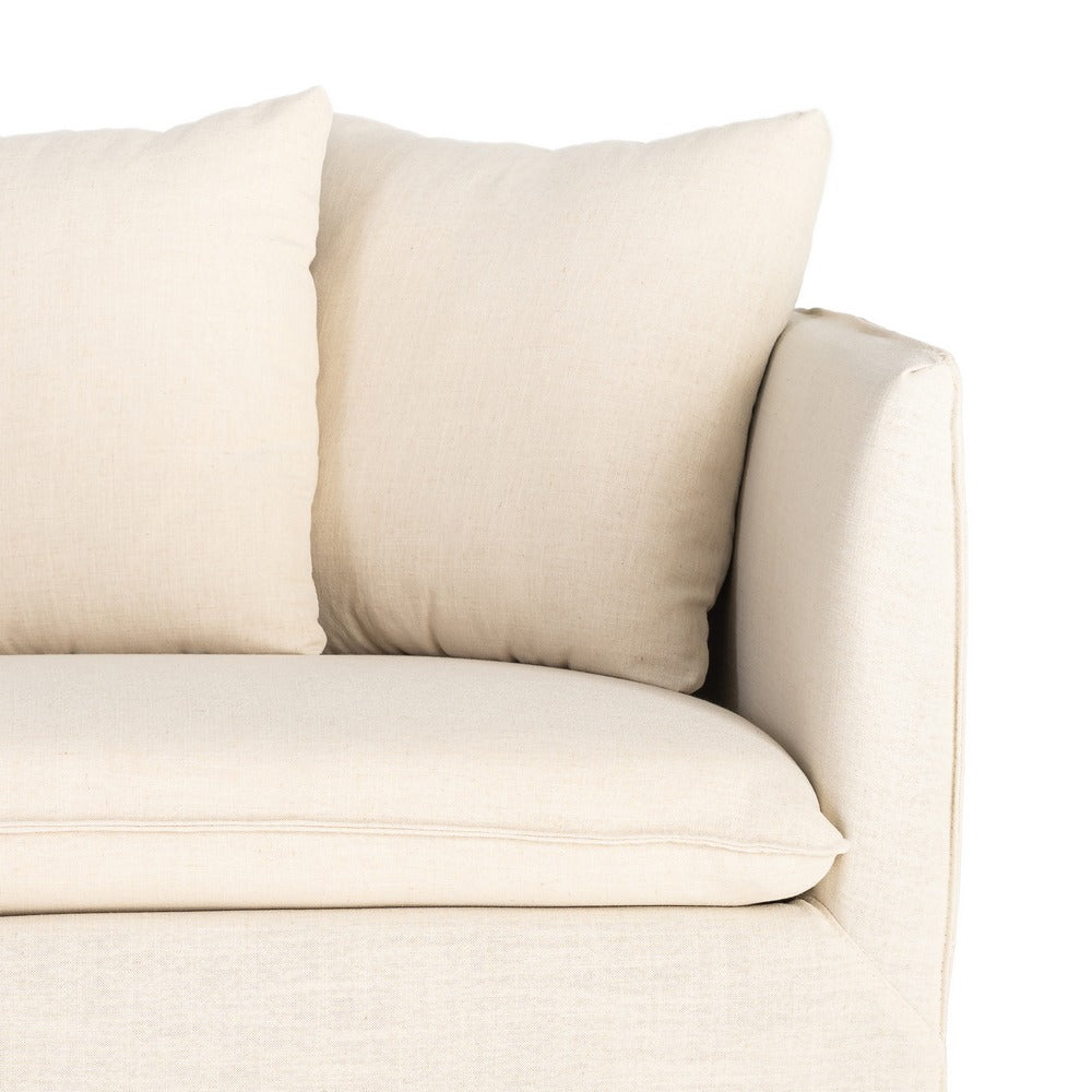 SOFÁ BEIGE TEJIDO SALÓN 215 X 92 X 78 CM