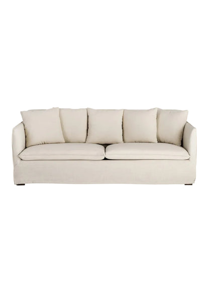 SOFÁ TAUPE TEJIDO SALÓN 215 X 92 X 78 CM