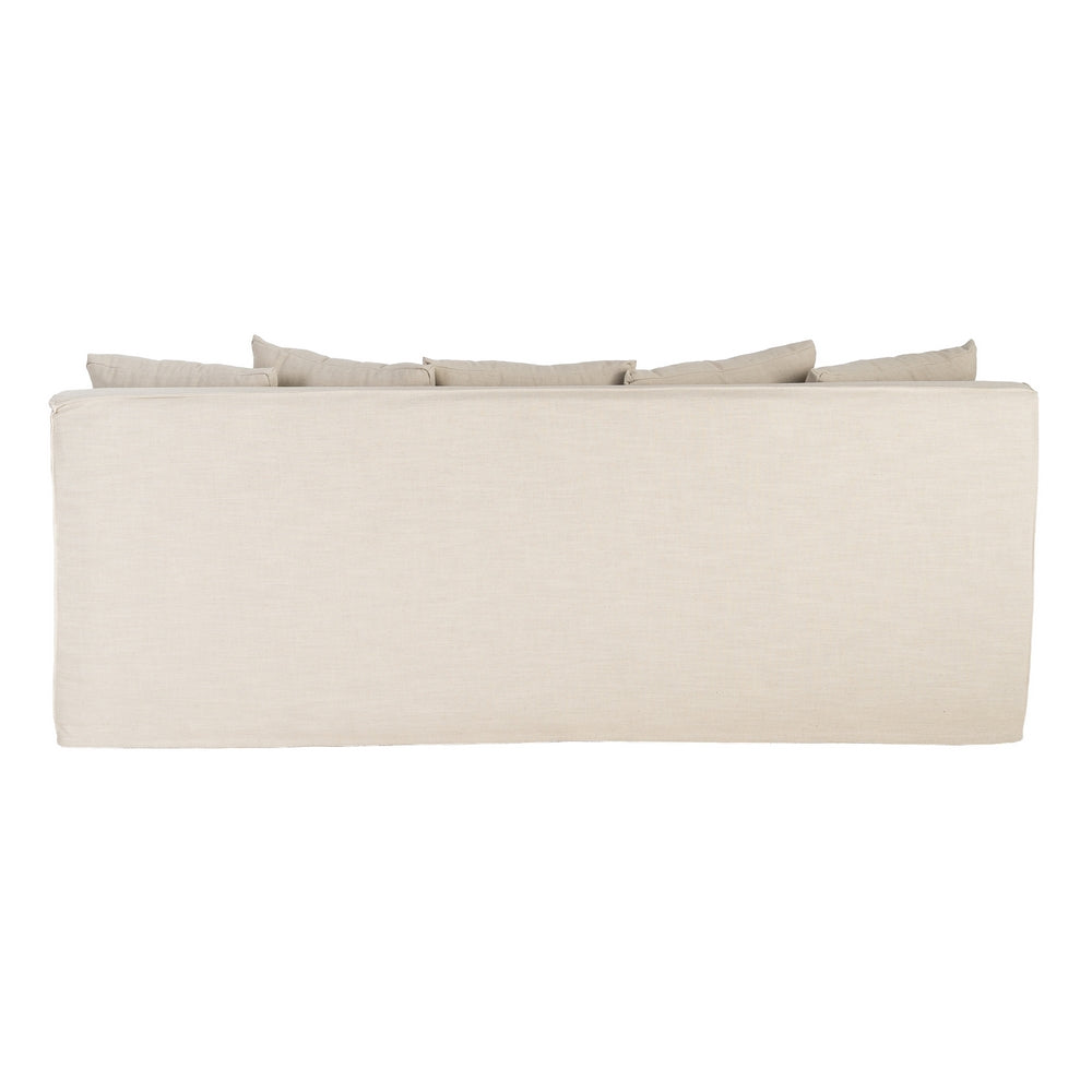 SOFÁ TAUPE TEJIDO SALÓN 215 X 92 X 78 CM