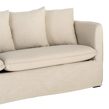 SOFÁ TAUPE TEJIDO SALÓN 215 X 92 X 78 CM