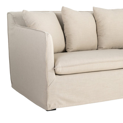 SOFÁ TAUPE TEJIDO SALÓN 215 X 92 X 78 CM