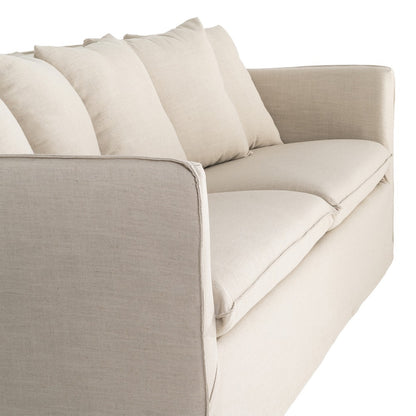 SOFÁ TAUPE TEJIDO SALÓN 215 X 92 X 78 CM