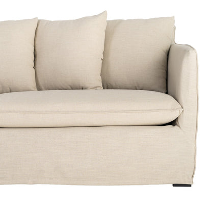 SOFÁ TAUPE TEJIDO SALÓN 215 X 92 X 78 CM
