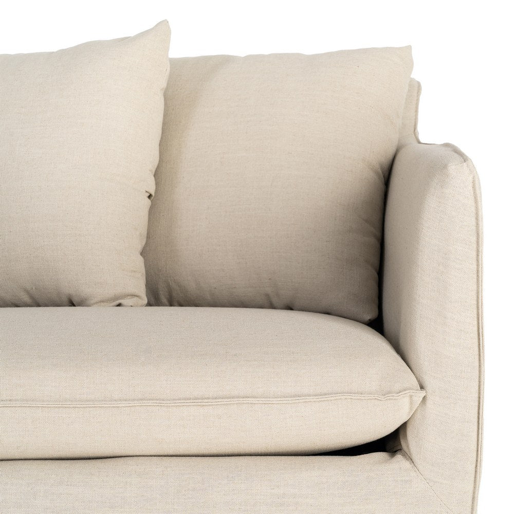 SOFÁ TAUPE TEJIDO SALÓN 215 X 92 X 78 CM