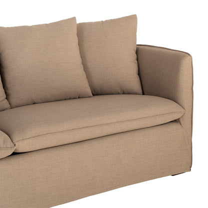 SOFÁ MARRÓN TEJIDO SALÓN 215 X 92 X 78 CM