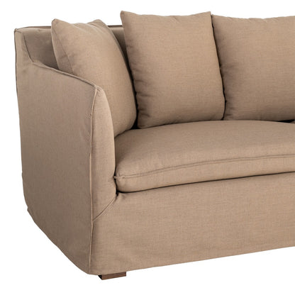 SOFÁ MARRÓN TEJIDO SALÓN 215 X 92 X 78 CM