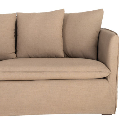 SOFÁ MARRÓN TEJIDO SALÓN 215 X 92 X 78 CM