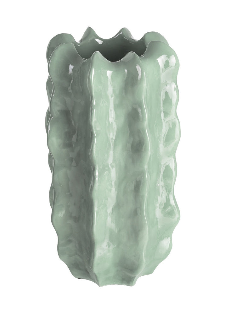 JARRÓN TURQUESA CERÁMICA DECORACIÓN 31 X 31 X 70 CM