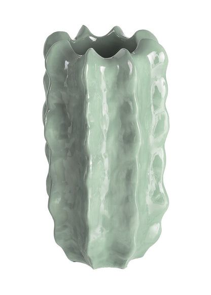 JARRÓN TURQUESA CERÁMICA DECORACIÓN 31 X 31 X 70 CM