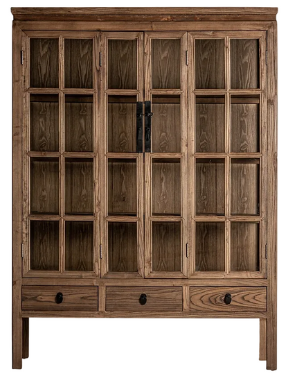 Vitrina de madera de Olmo
