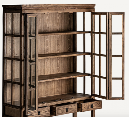 Vitrina de madera de Olmo