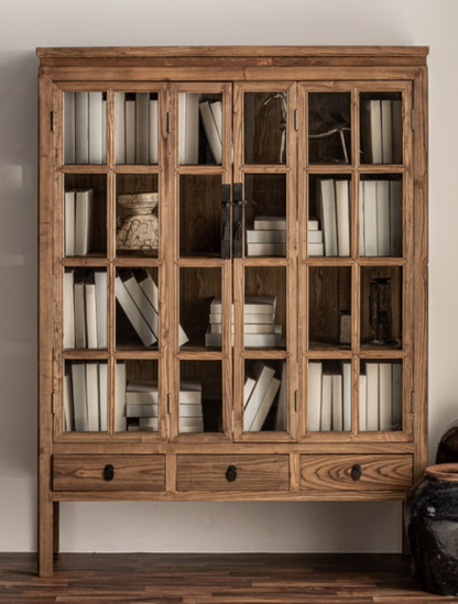 Vitrina de madera de Olmo