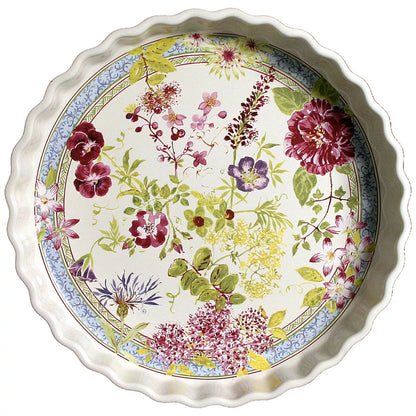 Plato de tarta Millefleurs Gien